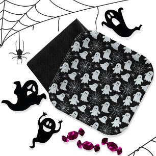 Cute Ghosts   Spiders   Spider Webs Halloween Paper Plate