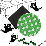 Cute Ghosts | Spiders | Spider Webs Halloween Paper Plate<br><div class="desc">Cute ghosts,  spiders and spider webs on a green background Halloween pattern.</div>