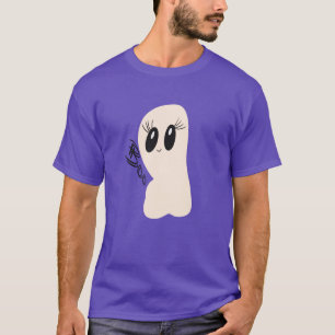 Cute Ghoul Ghost Boo Purple T-Shirt