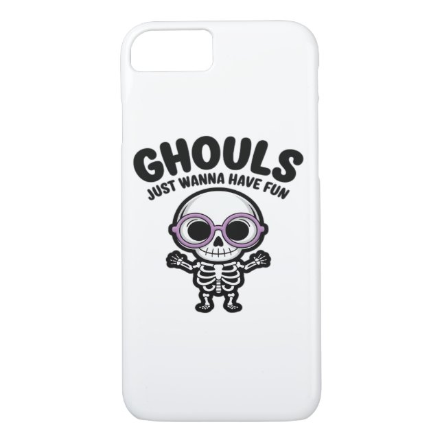 Cute Ghouls Just Wanna Have Fun Skeleton Case-Mate iPhone Case (Back)