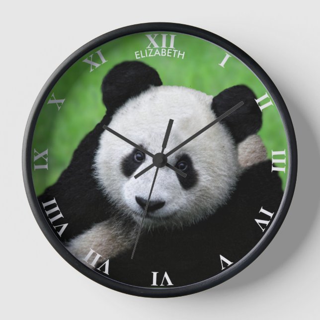 Cute Giant Adorable Panda Clock (Front)