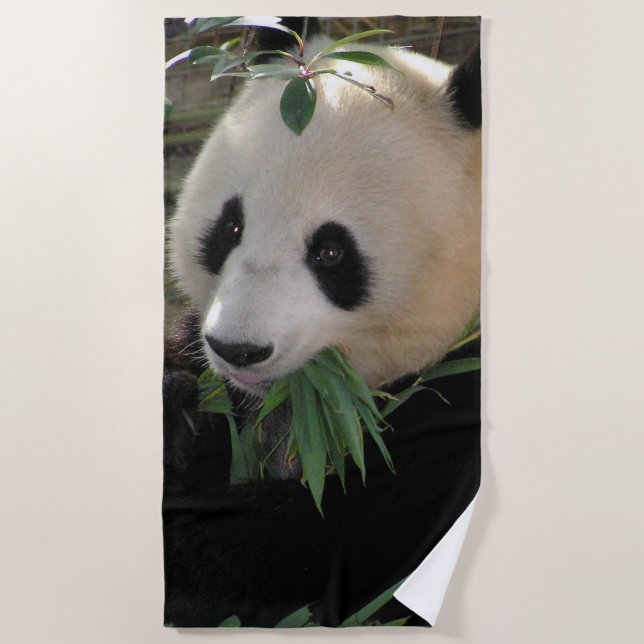 Cute giant panda bear beach towel (Front)