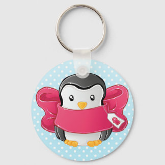 Cute gifted penguin key ring