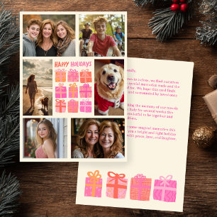 Cute Gifts Presents Hand-Drawn CUSTOM 6 PHOTO  Holiday Card
