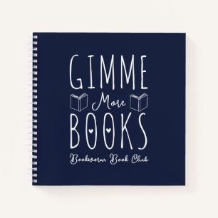 Cute Gimme More Books Powder Navy Book Lovers