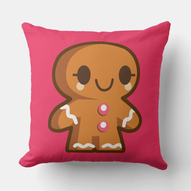 Cute Gingberbread Man Cushion (Front)