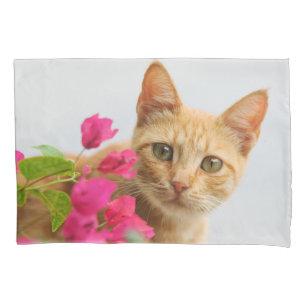 Cute Ginger Cat Kitten Watching You - Pillow-Cover Pillowcase