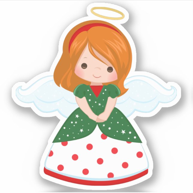 Cute Ginger Christmas Angel (Front)