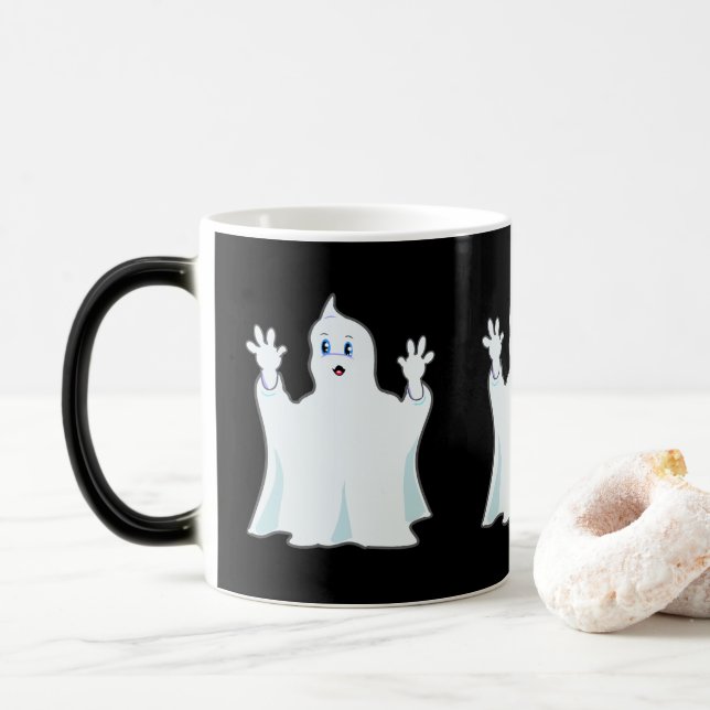 Cute Ginger Ghost Magic Mug (With Donut)