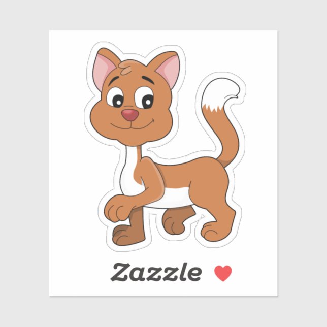 Cute ginger kitten sticker (Sheet)
