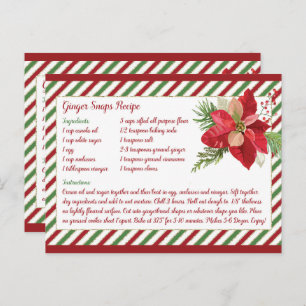 Cute Ginger Snaps Recipe Card
