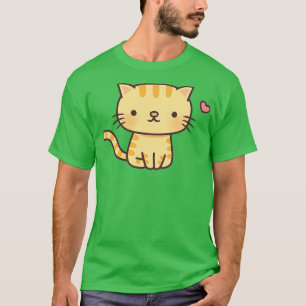 Cute Ginger Tabby Cat Doodle T-Shirt
