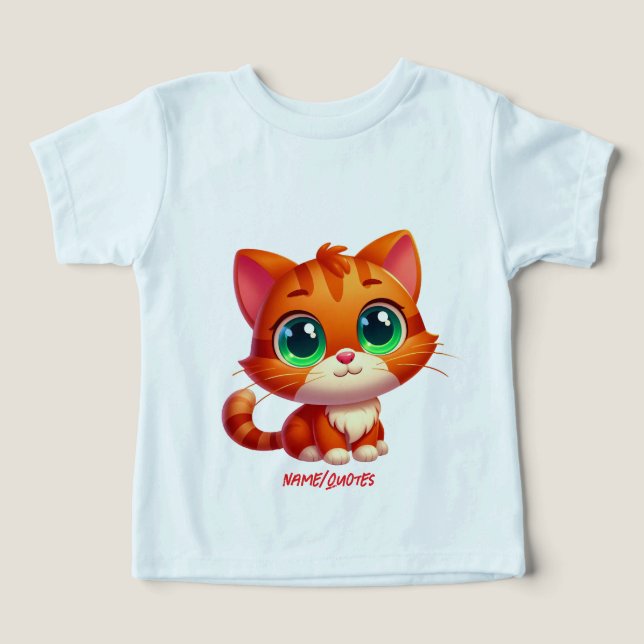 Cute Ginger Tabby Kitten Cartoon (Design Front)