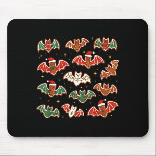 Cute Gingerbread Bats Soky Christmas Cookie Merry  Mouse Pad