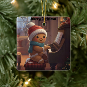 cute gingerbread boy Christmas holiday Ornament