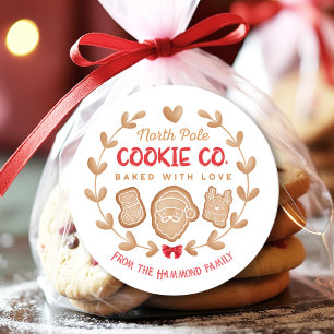 Cute Gingerbread Christmas Cookies Exchange Classic Round Sticker