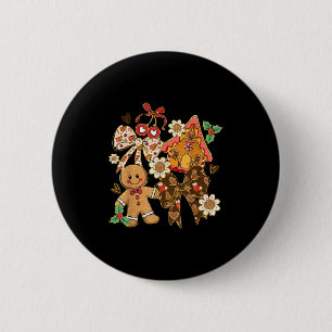 Cute Gingerbread Christmas Preppy Coquette Holiday 6 Cm Round Badge