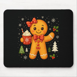 Cute Gingerbread Christmas Snow Xmas For Men Women Mouse Pad