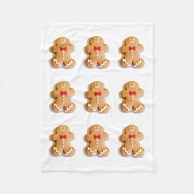 Cute Gingerbread Cookie 4Kate Fleece Blanket (Front)