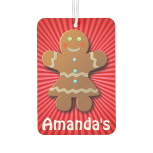 Cute Gingerbread Cookie Car Air Freshener