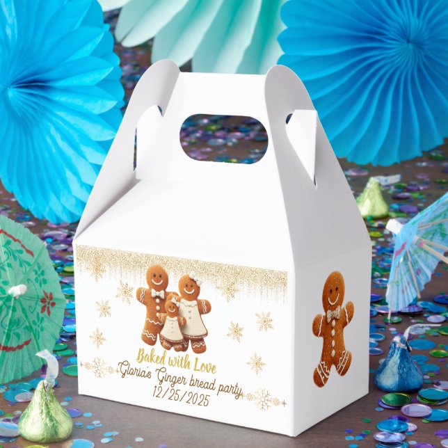 Cute Gingerbread Cookie Decorating Party Favour Box (Party)