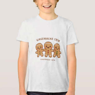 Cute “Gingerbread Crew” Christmas T-Shirt – Kawaii Tri-Blend Shirt
