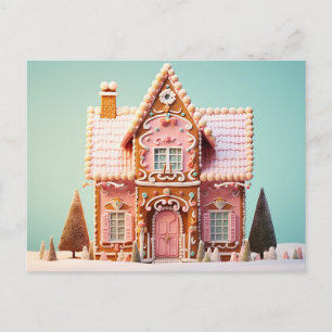 Cute Gingerbread House Christmas Greeting Card