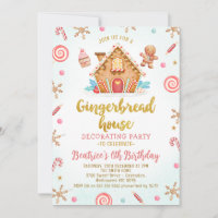 Cute Gingerbread House Decorating Party Birthday