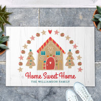 Cute Gingerbread House Home Sweet Home Rustic Wood