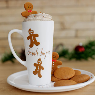 Cute Gingerbread Latte Tall Coffee Mug