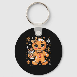 Cute Gingerbread Leopard Coquette Christmas Xmas G Key Ring
