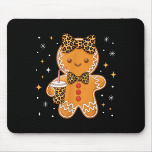 Cute Gingerbread Leopard Coquette Christmas Xmas G Mouse Pad
