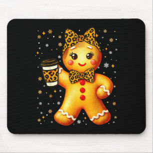 Cute Gingerbread Leopard Coquette Christmas Xmas G Mouse Pad