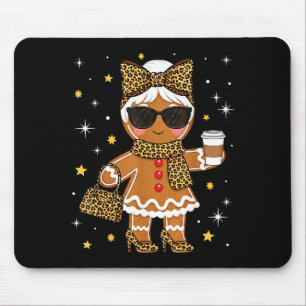 Cute Gingerbread Leopard Coquette Christmas Xmas G Mouse Pad