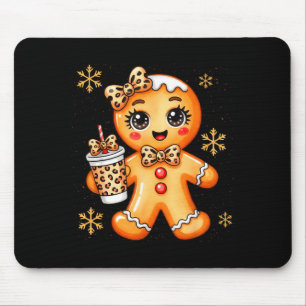 Cute Gingerbread Leopard Coquette Christmas Xmas G Mouse Pad
