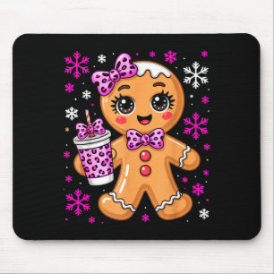 Cute Gingerbread Leopard Coquette Christmas Xmas G Mouse Pad