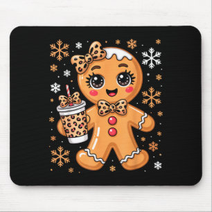 Cute Gingerbread Leopard Coquette Christmas Xmas G Mouse Pad