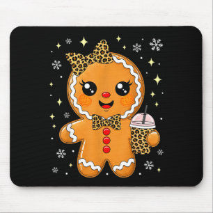 Cute Gingerbread Leopard Coquette Christmas Xmas G Mouse Pad