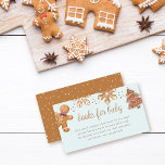 Cute Gingerbread Man Baby Shower Books For Baby Enclosure Card<br><div class="desc">Lovely baby shower enclosure card. "Books for Baby" in charming script is complemented by a watercolor gingerbread man,  delicate snowflakes,  and a festive Christmas tree on a pastel blue background. Perfect for a Christmas or winter-themed baby shower.</div>