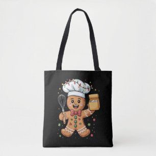 Cute Gingerbread Man Baker Christmas Chef Bake Tote Bag