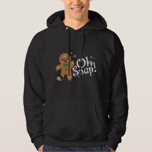 Cute Gingerbread Man Biscuit Oh Snap! Christmas Hoodie