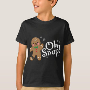 Cute Gingerbread Man Biscuit Oh Snap! Christmas T-Shirt