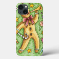 Cute Gingerbread Man Blowing Horn, Christmas Candy