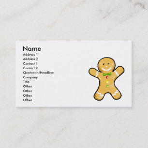 Cute gingerbread man cookie business card