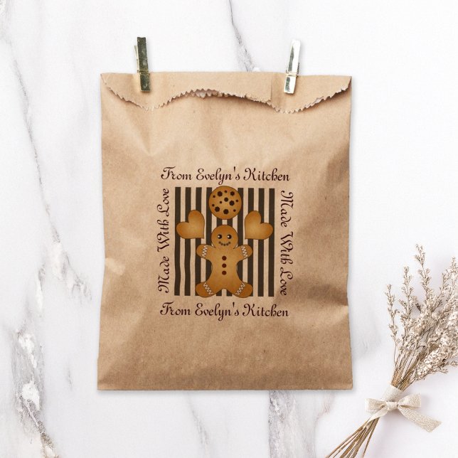 Cute Gingerbread Man Cookie Homemade Treat Favour Bags (Creator Uploaded)