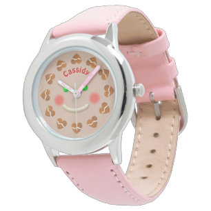 Cute Gingerbread Man Face Watch