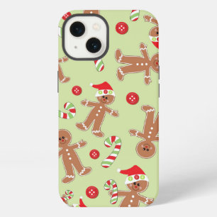 Cute Gingerbread Man Festive Christmas Candy Theme iPhone 13 Case