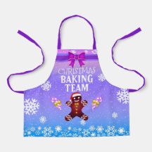 Cute Gingerbread Man with Snowflakes Baking Team