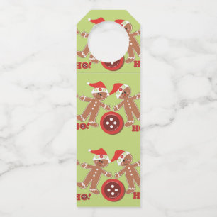 Cute Gingerbread men Bottle Tag