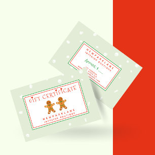 Cute Gingerbread Men - Christmas Gift Certificate